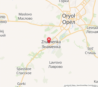 Map of Znamenka, Oryol oblast