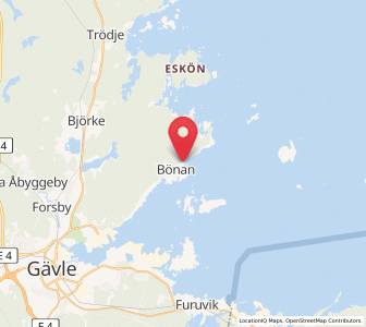 Map of Bönan, Gävleborg