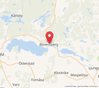 Map of Borensberg, Östergötland