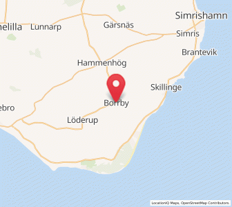 Map of Borrby, Skåne