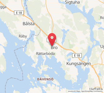 Map of Bro, Stockholm