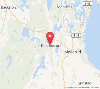 Map of Dals Rostock, Västra Götaland
