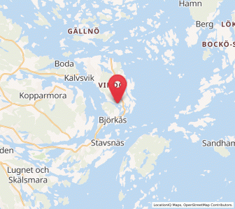 Map of Djurö, Stockholm