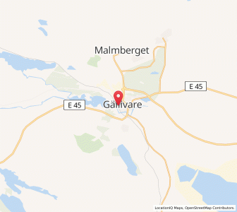 Map of Gällivare, Norrbotten