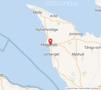 Map of Höganäs, Skåne