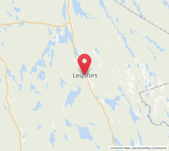 Map of Lesjöfors, Värmland