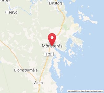 Map of Mönsterås, Kalmar