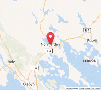 Map of Norrfjärden, Norrbotten