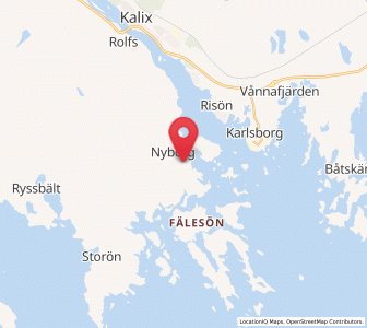 Map of Nyborg, Norrbotten