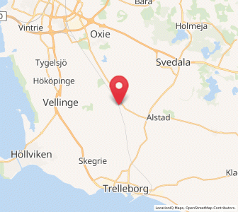 Map of Östra Grevie, Skåne