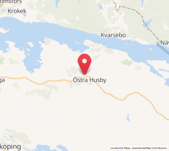 Map of Östra Husby, Östergötland