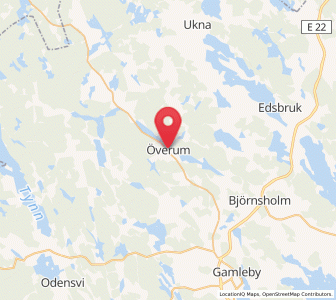 Map of Överum, Kalmar