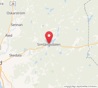 Map of Simlångsdalen, Halland