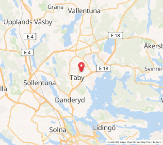 Map of Täby, Stockholm