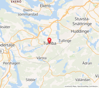 Map of Tumba, Stockholm