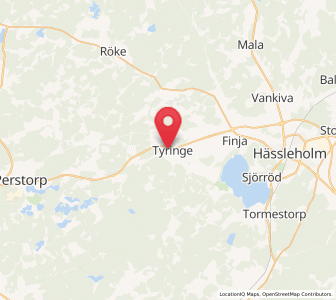 Map of Tyringe, Skåne
