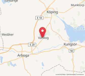Map of Valskog, Västmanland
