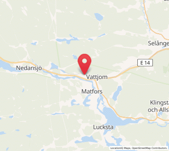 Map of Vattjom, Västernorrland