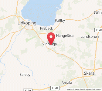 Map of Vinninga, Västra Götaland