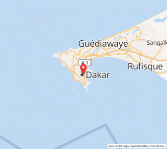 Map of Dakar, Dakar