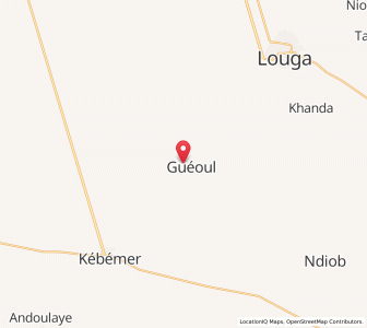 Map of Guéoul, Louga