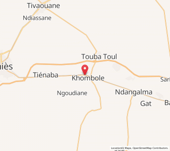 Map of Khombole, Thiès