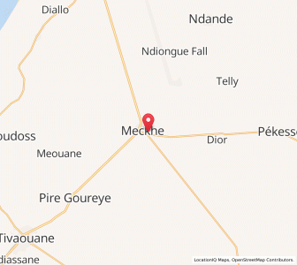 Map of Mékhé, Thiès