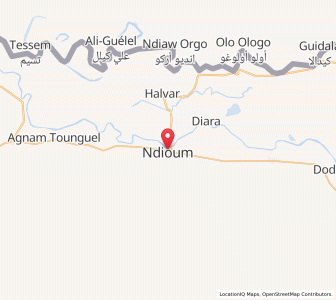Map of Ndioum, Saint-Louis