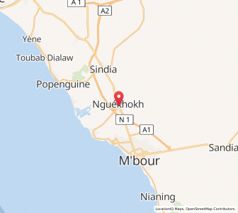 Map of Nguékhokh, Thiès