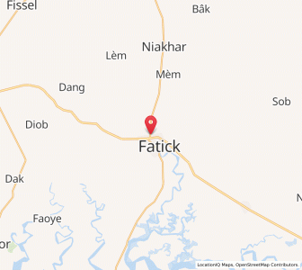 Map of Pourham, Fatick