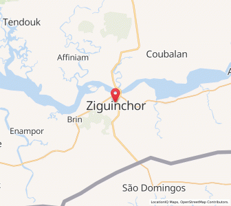Map of Ziguinchor, Ziguinchor