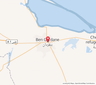 Carte : Benguerdene, Médenine