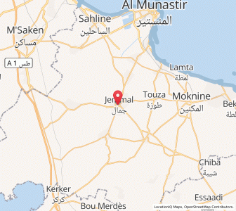 Carte : Djemmal, Monastir