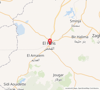 Carte : El Fahs, Zaghouan