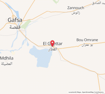 Carte : El Guetar, Gafsa