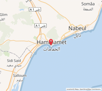 Carte : Hammamet, Nabeul