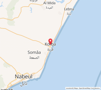 Carte : Korba, Nabeul