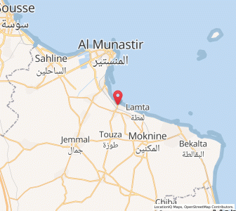 Carte : Ksibet el Mediouni, Monastir