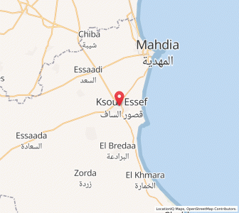 Carte : Ksour Essaf, Mahdia