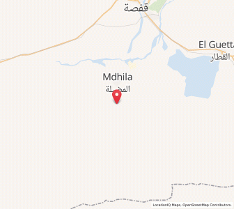 Carte : M’dhilla, Gafsa