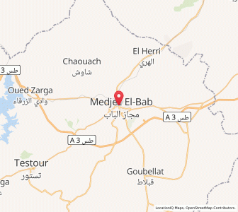 Carte : Medjez el Bab, Béja