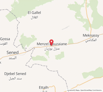 Carte : Menzel Bouzaiane, Sidi Bouzid