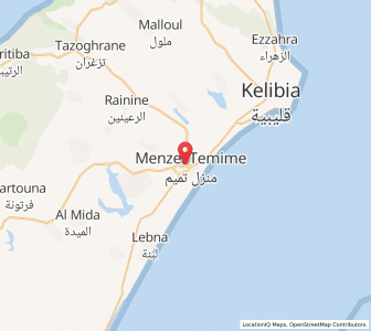 Carte : Menzel Temime, Nabeul