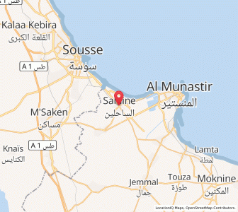 Carte : Sahline, Monastir