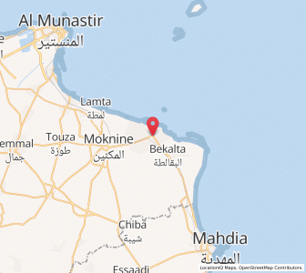 Carte : Teboulba, Monastir