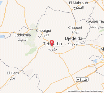 Carte : Tebourba, Manouba