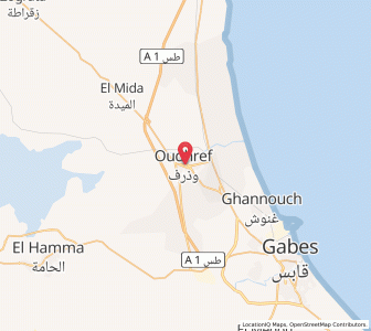 Carte : Wadhraf, Gabès