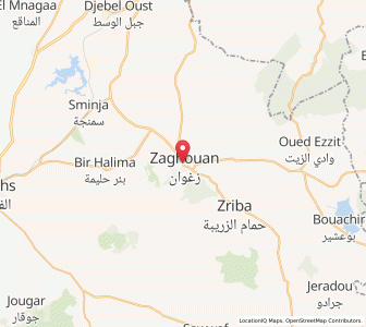 Carte : Zaghouan