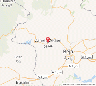 Carte : Zaouiet Medien, Béja