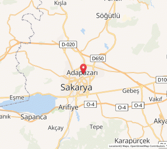 Map of Adapazarı, Sakarya